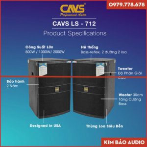 Loa Full CAVS LS 712 (Thông số)