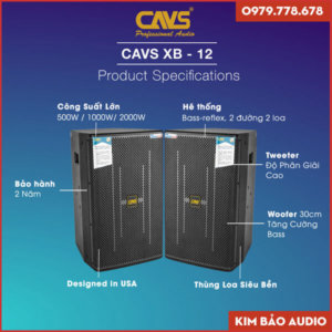 Loa Full CAVS XB12 (Thông số)