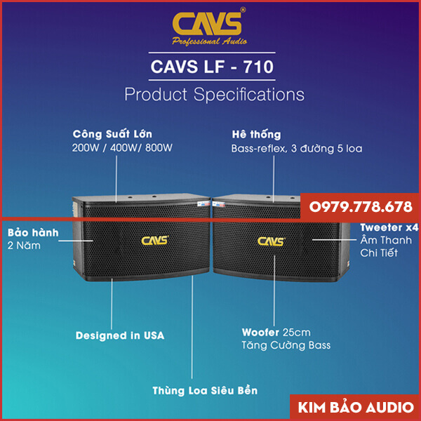 Loa Karaoke CAVS LF710 (Thông Số)