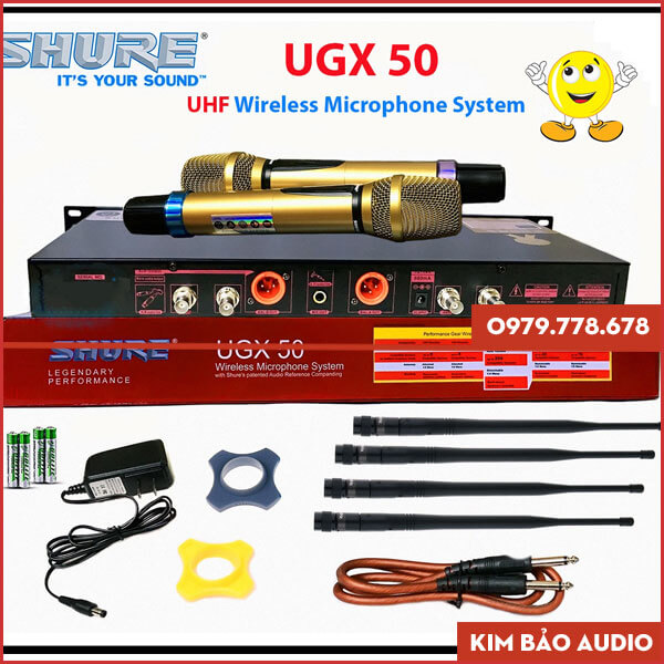 Micro không dây Shure UGX50 (Full phụ kiện)