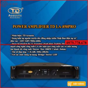 Cục Đẩy TD Acoustic TD LA 850Pro