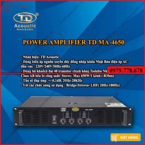 Cục Đẩy TD Acoustic TD MA 4650