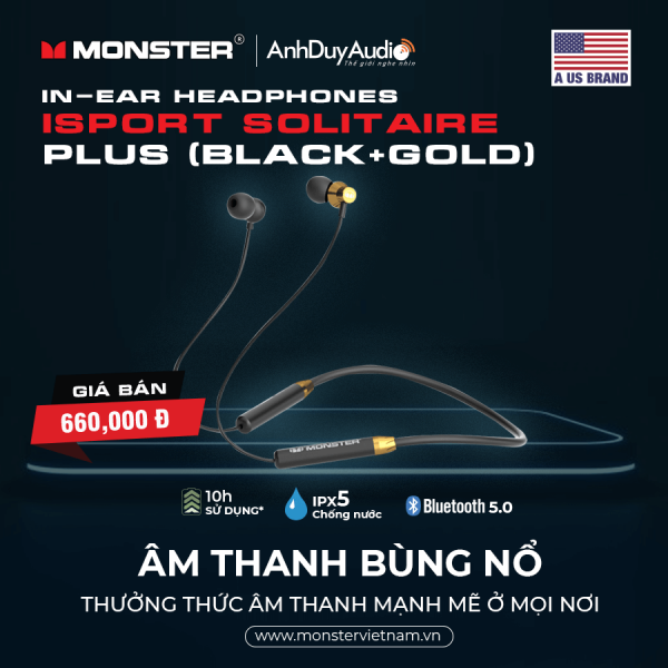 Tai nghe Monster Isport Solitaire Lite Plus